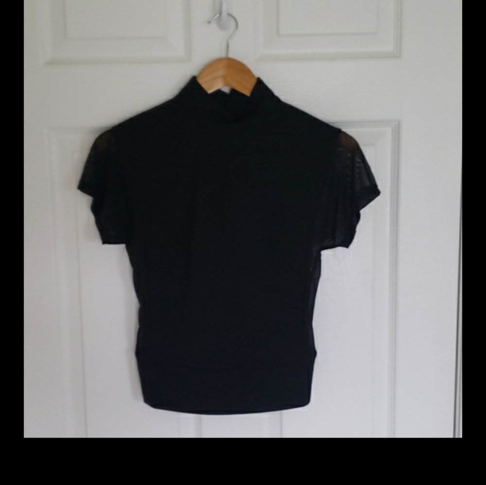 GUESS top with sheer sleeve & sides